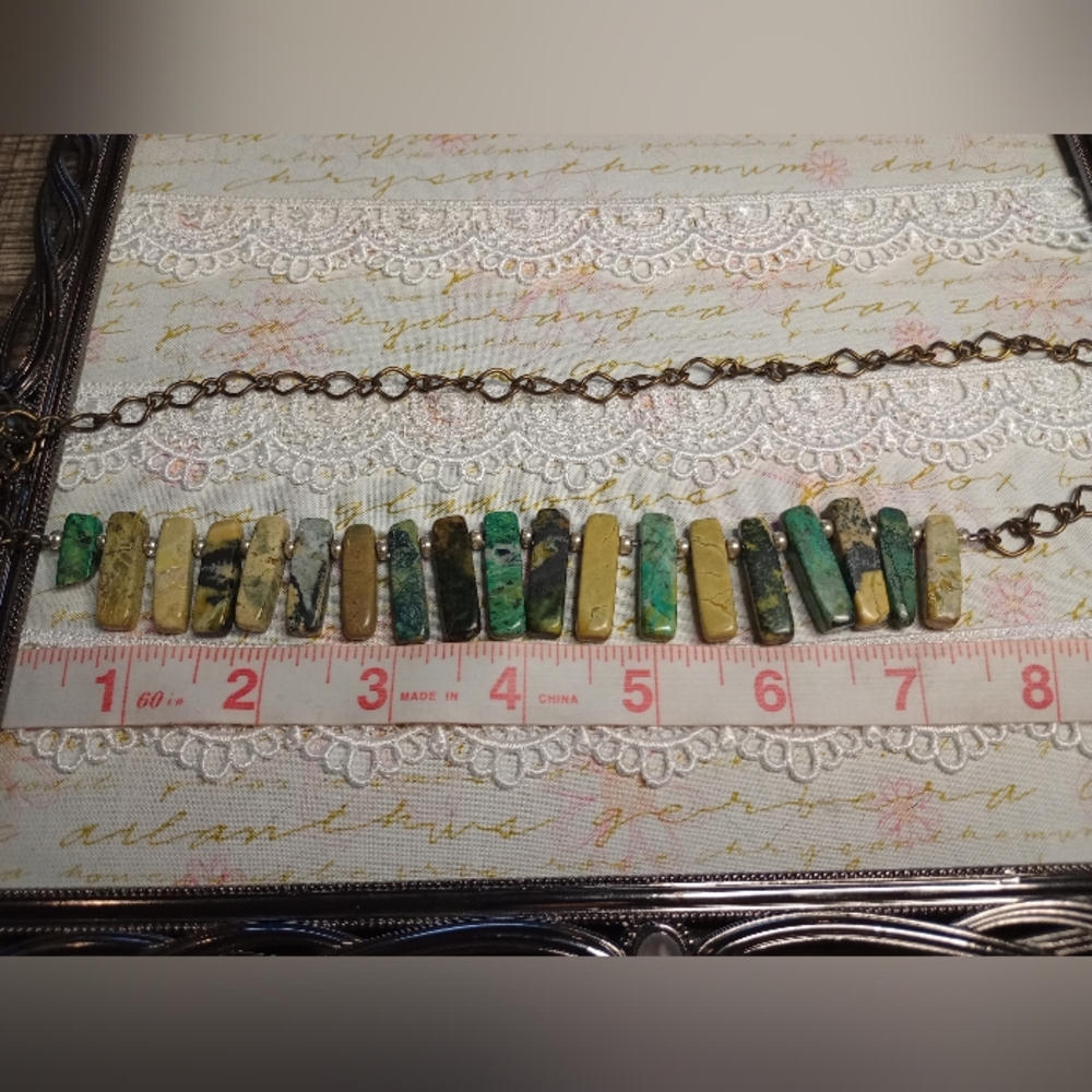 Natural Stone Statement Necklace - image 7